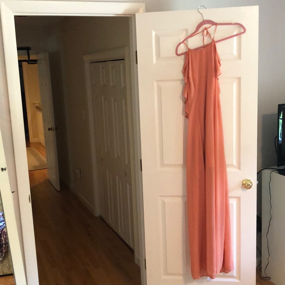 Hommage Salmon maxi dress